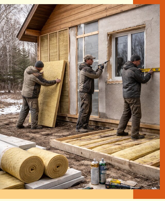 Утепление дачного дома в Городце от 4808 руб/м2 — недорого | ТепломастерГрд