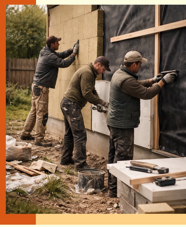 Утепление дачного дома под ключ в Городце