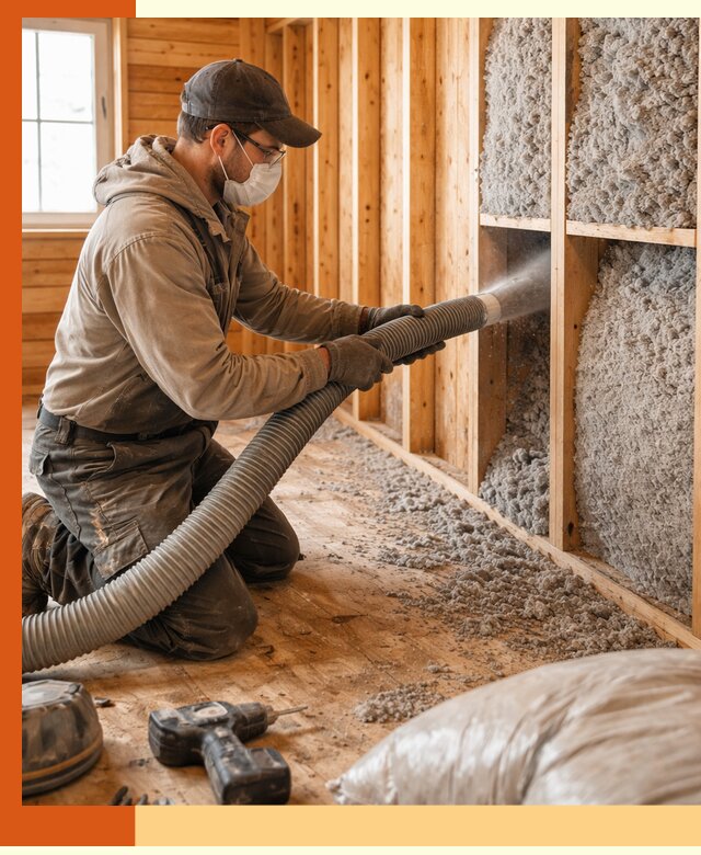 Утепление дачного дома эковатой в Городце — быстро и надёжно