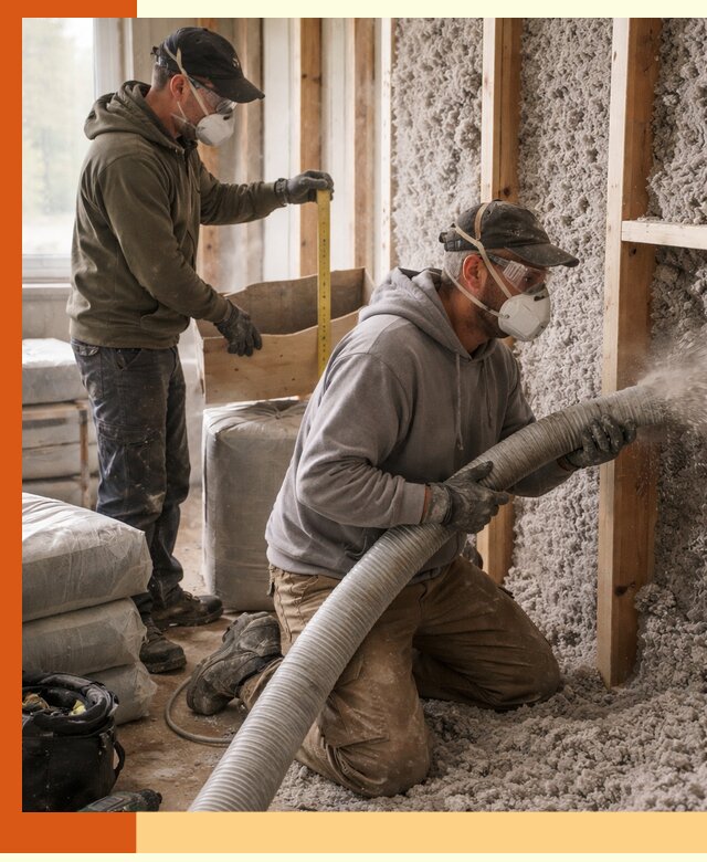 Утепление таунхауса эковатой в Городце для максимально теплых стен