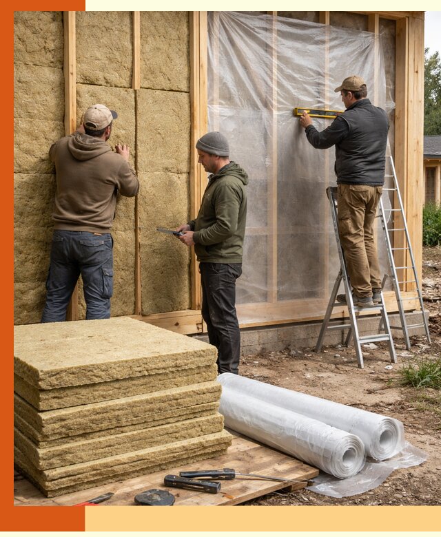 Утепление каркасного дома в Городце под ключ с гарантией качества