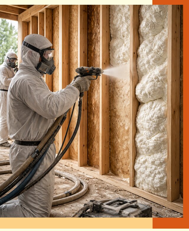 Утепление каркасного дома ППУ в Городце от 2834 руб./м2 — работа под ключ | ТепломастерГрд