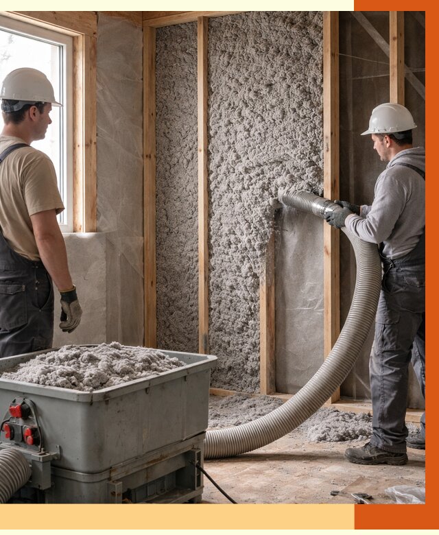 Утепление каркасного дома эковатой в Городце от 1822 руб. | ТепломастерГрд