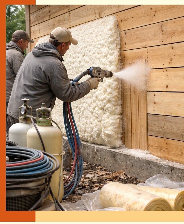 Утепление деревянного дома пенополиуретаном в Городце