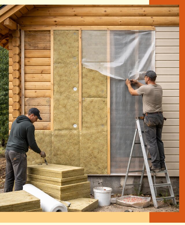 Утепление дома из бруса в Городце от 3796 руб./м2 — работы под ключ | ТепломастерГрд