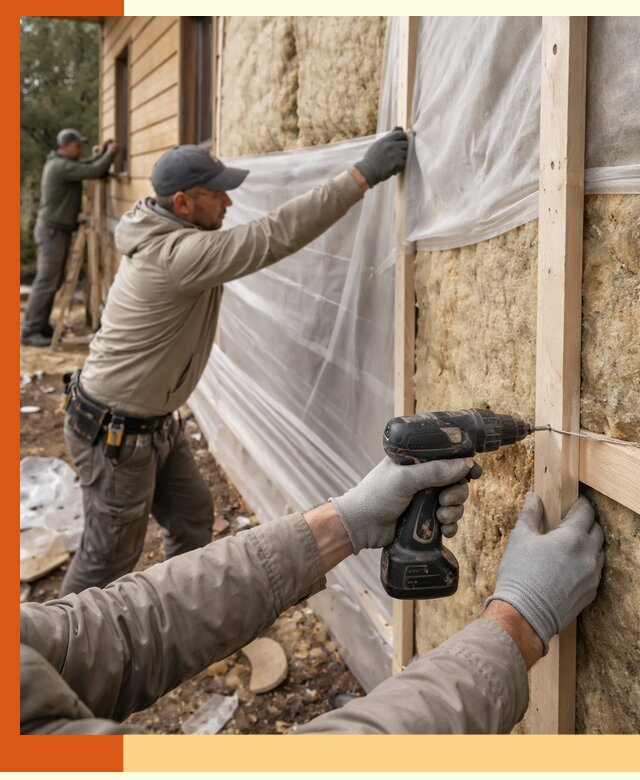Утепление дома из бруса в Городце качественно и долговечно
