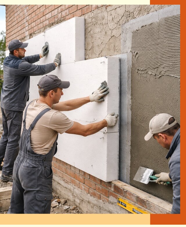 Утепление кирпичного дома в Городце от 4252 руб. под ключ | ТепломастерГрд