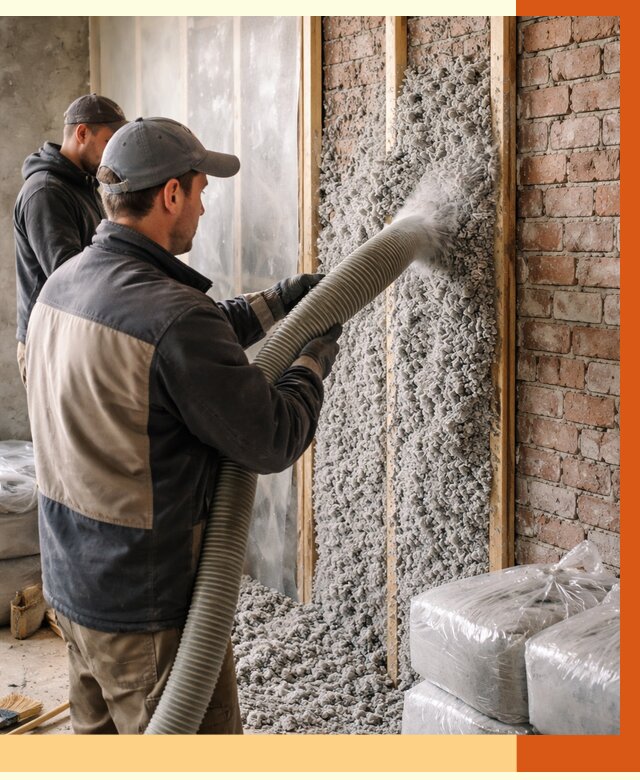 Утепление кирпичного дома эковатой в Городце от 2379 руб./м² | ТепломастерГрд