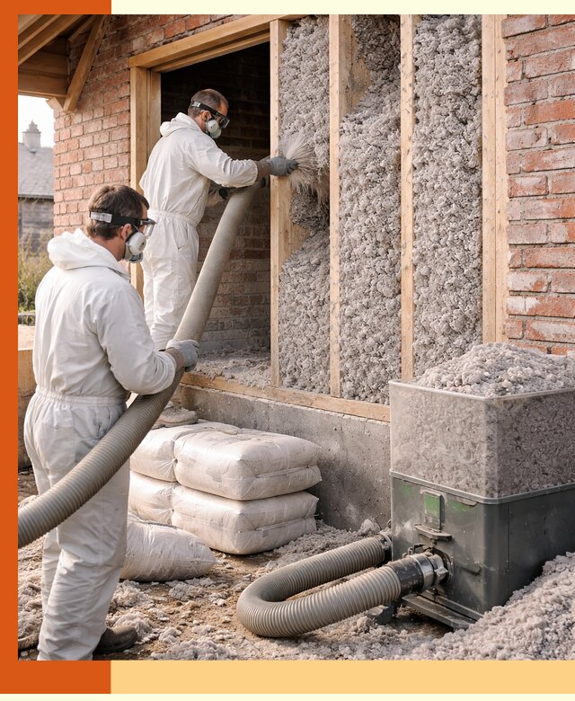 Утепление кирпичного дома эковатой в Городце