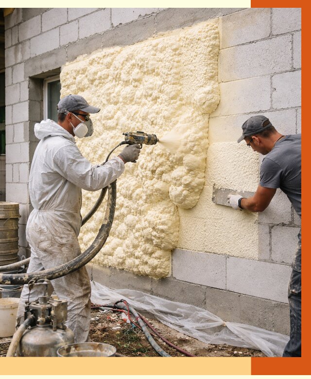 Утепление дома из газобетона ППУ в Городце от 4859 руб./м² под ключ | ТепломастерГрд