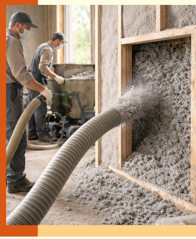 Утепление коттеджа эковатой в Городце с гарантией качества