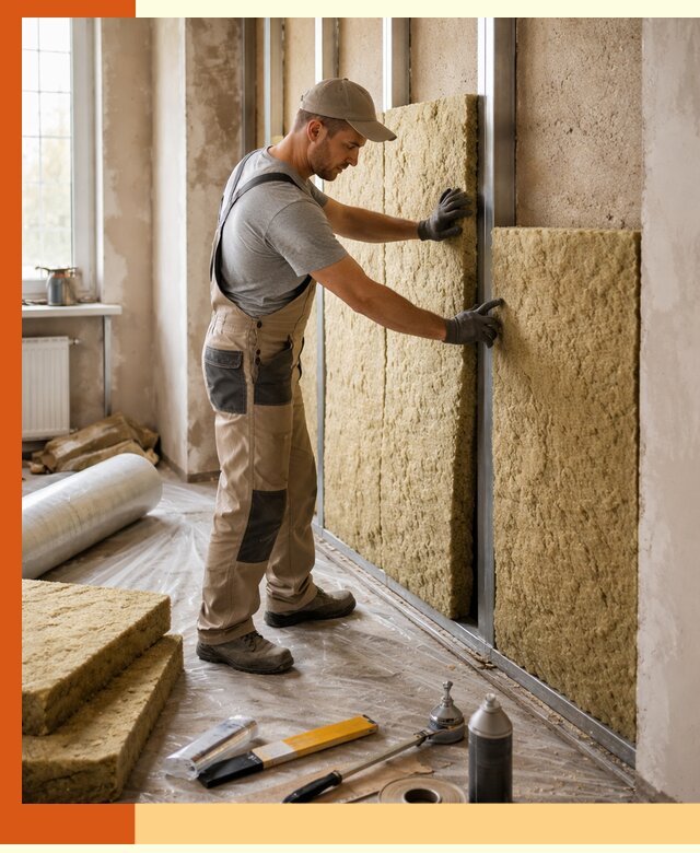 Утепление квартиры в Городце — комплексная теплоизоляция стен и полов