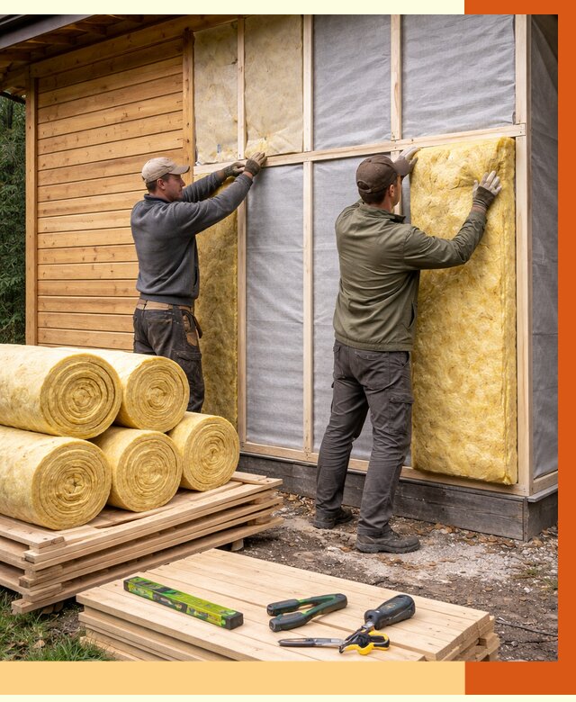 Утепление бани снаружи в Городце от 86046 руб. под ключ | ТепломастерГрд