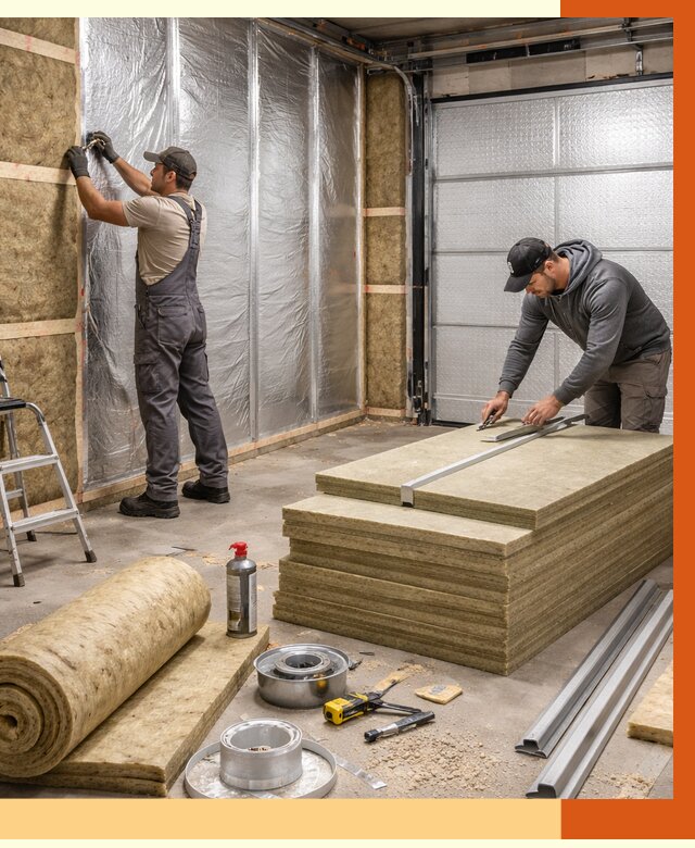 Утепление гаража в Городце от 4555 руб/м2 — комплексное утепление ворот и стен | ТепломастерГрд