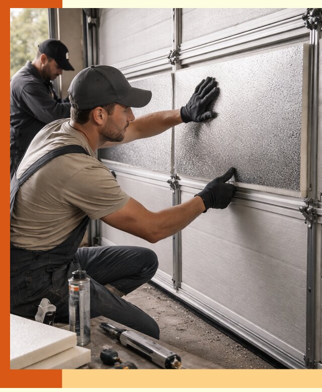 Утепление гаражных ворот в Городце качественно и надежно