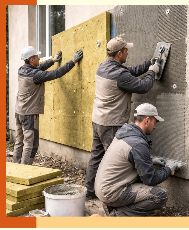 Утепление фасада под штукатурку в Городце — энергоэффективная технология