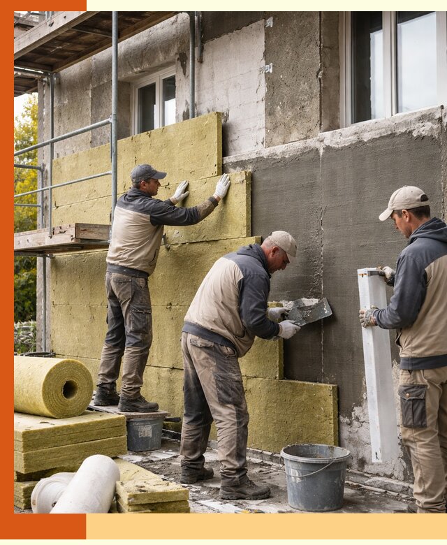 Утепление фасада зданий и домов в Городце