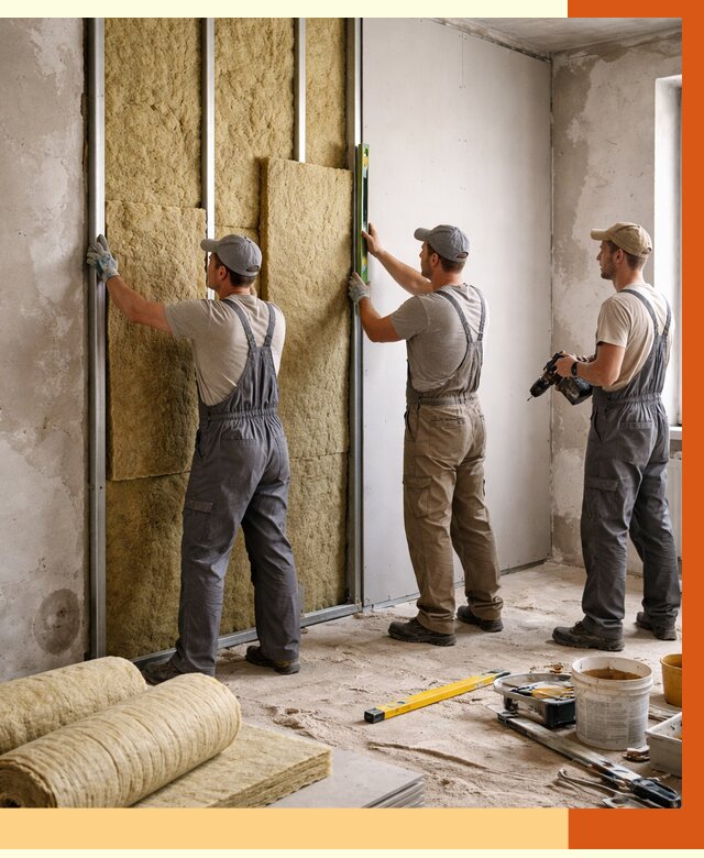 Утепление стен изнутри в Городце от 2278 руб/м² под ключ | ТепломастерГрд