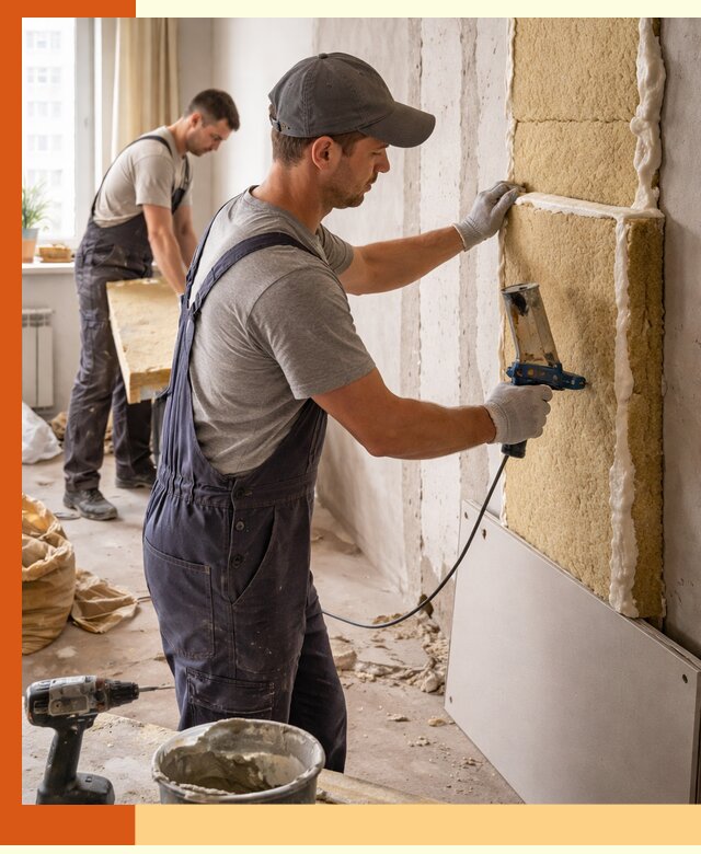 Утепление стен изнутри в Городце — качественно и эффективно