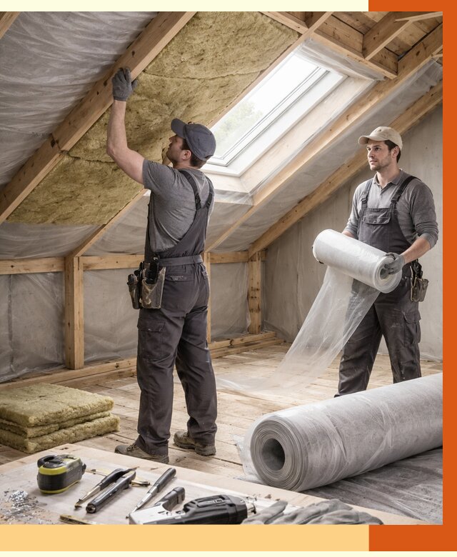 Утепление крыши изнутри мансарды в Городце от 4252 руб./м² | ТепломастерГрд