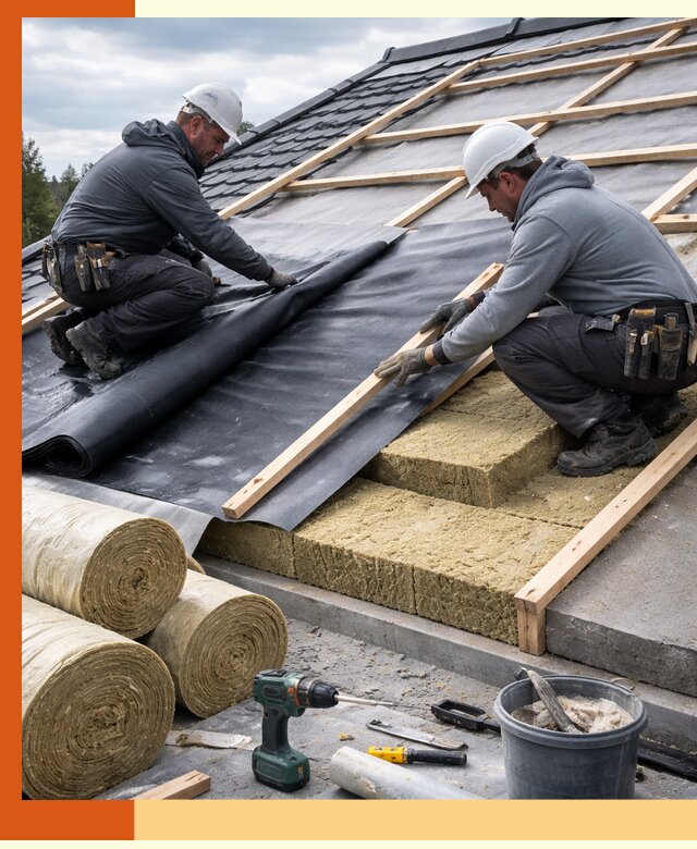 Утепление крыши снаружи в Городце: профессиональная теплоизоляция