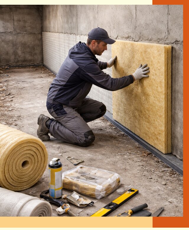 Утепление фундамента изнутри в Городце от 4252 руб./м2 — работы под ключ | ТепломастерГрд