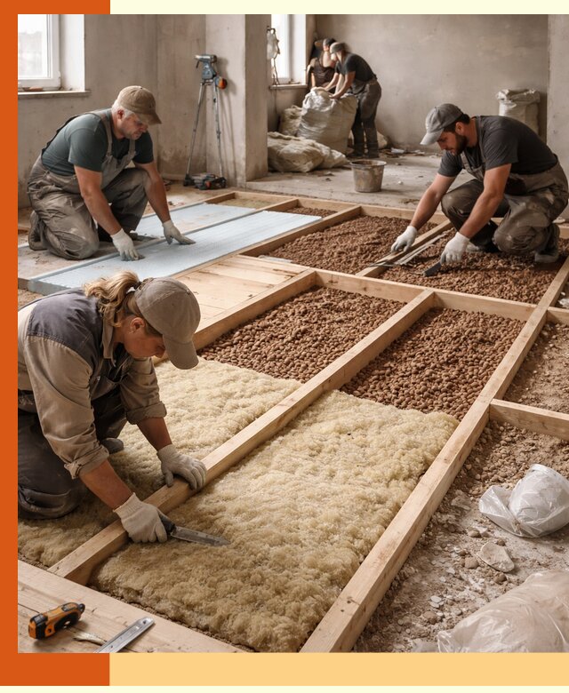 Утепление перекрытий жилых и промышленных зданий в Городце