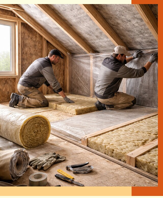 Утепление чердака в Городце от 7592 руб/м² — теплоизоляция и комплексное утепление под ключ | ТепломастерГрд