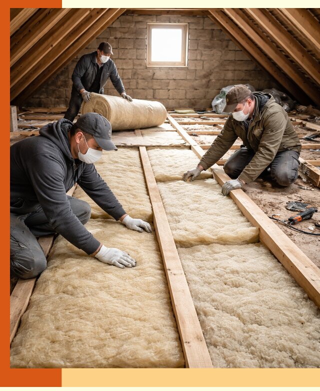 Утепление чердака в Городце — профессиональная теплоизоляция кровли