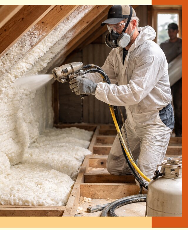 Утепление чердака ППУ в Городце от 8726 руб./м2 — услуга под ключ | ТепломастерГрд