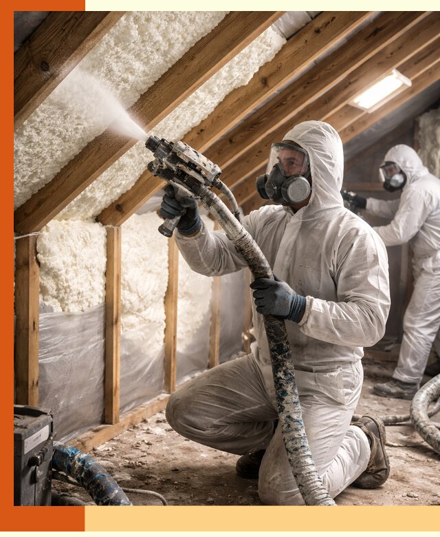 Утепление чердака пенополиуретаном (ППУ) в Городце