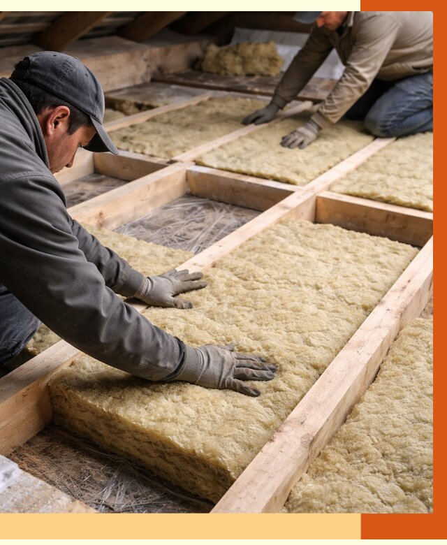 Утепление чердака минватой в Городце от 3543 руб/м2 под ключ | ТепломастерГрд