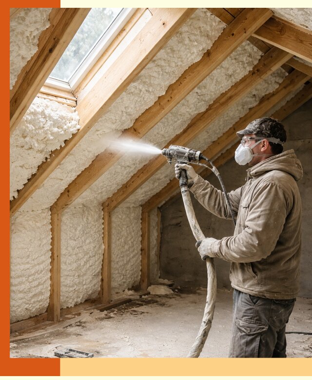 Утепление мансарды ППУ в Городце быстро и надежно