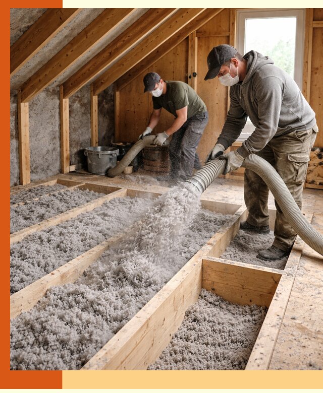 Утепление мансарды эковатой в Городце с гарантией качества