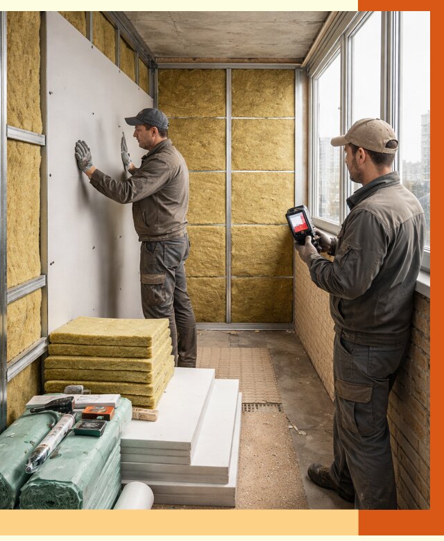 Утепление балкона в Городце от 4555 руб. под ключ | ТепломастерГрд