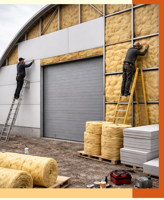 Утепление ангара пенополиуретаном в Городце от 7289 руб./м² — комплекс от ТепломастерГрд