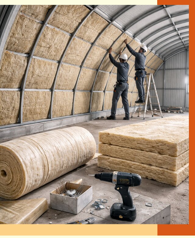 Утепление арочного ангара в Городце от 3239 руб./м2 под ключ | ТепломастерГрд