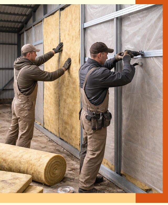 Утепление металлического ангара в Городце от 4808 руб/м2 — услуги под ключ | ТепломастерГрд