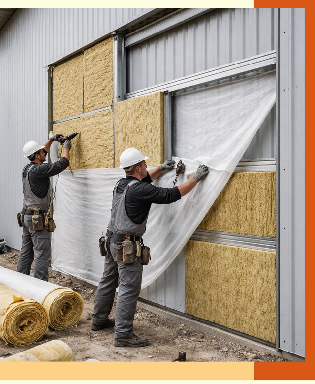 Утепление металлического склада в Городце от 4555 руб/м2 — комплексное утепление под ключ | ТепломастерГрд