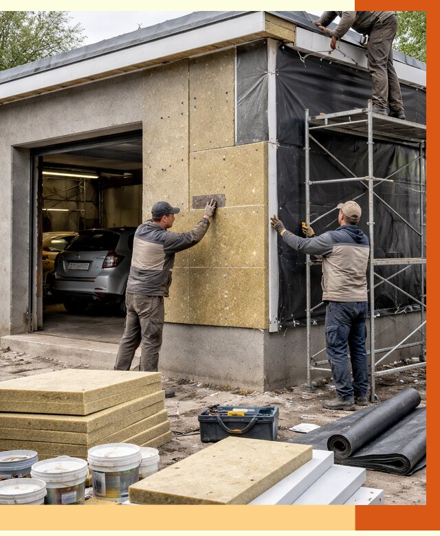 Утепление автосервиса в Городце ппу, пеноизоляция, от 14678 руб/м2 — ТепломастерГрд