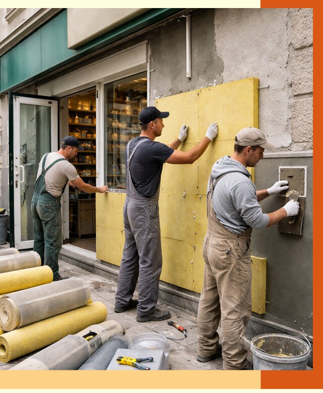 Утепление магазина в Городце от 4555 руб/м2 — цена, стены и снаружи | ТепломастерГрд