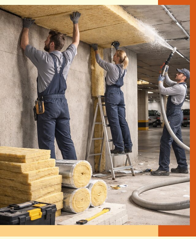 Утепление паркинга в Городце от 6884 руб./м2 — работы под ключ | ТепломастерГрд