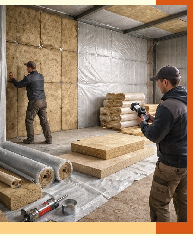 Утепление теплого склада в Городце под ключ от 11641 руб/м² | ТепломастерГрд