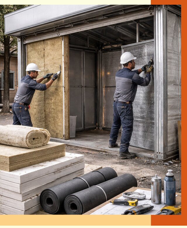 Утепление павильона шаурма в Городце под ключ от 1215 руб. за м² | ТепломастерГрд