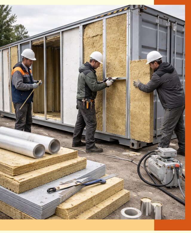 Утепление морского контейнера в Городце от 3796 руб. под ключ | ТепломастерГрд