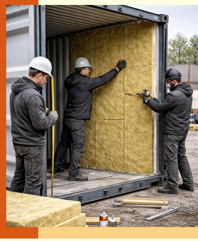 Утепление морского контейнера в Городце: надежная теплоизоляция и защита
