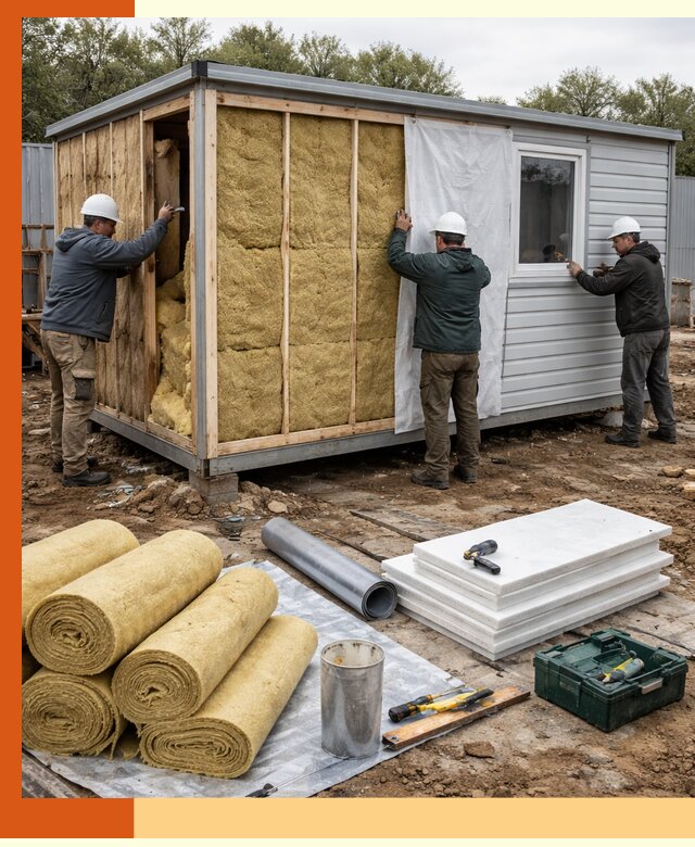 Утепление строительной бытовки под ключ в Городце для любых условий