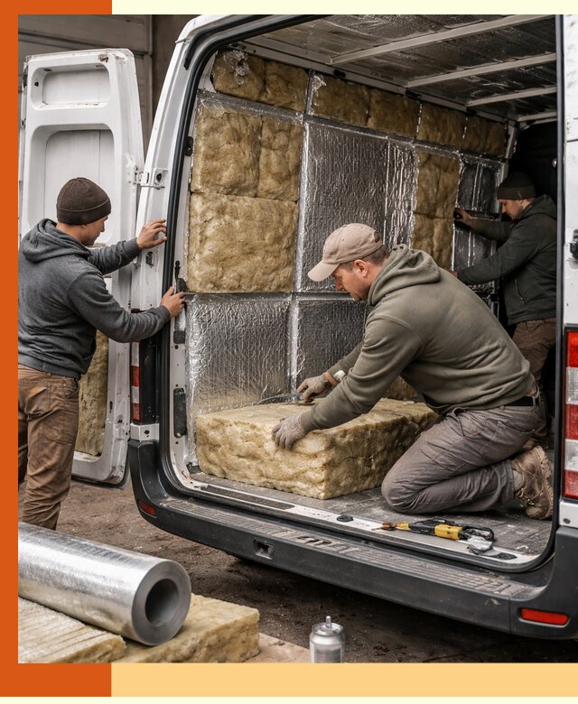 Утепление фургона в Городце: профессиональная теплоизоляция и шумоизоляция