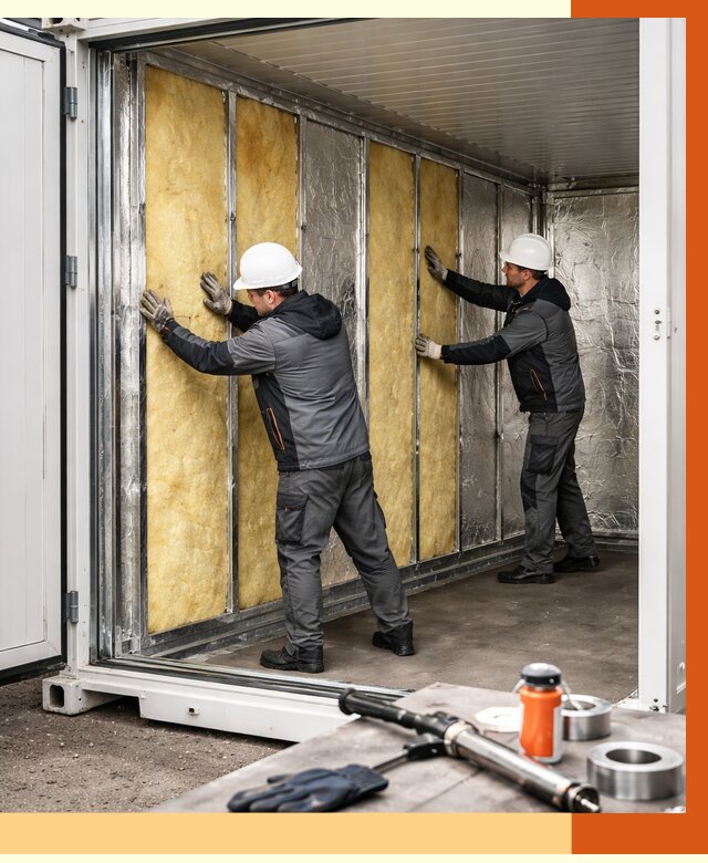 Утепление рефрижераторного контейнера в Городце от 45554 руб./м² | ТепломастерГрд