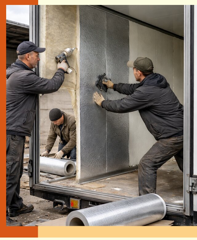 Утепление холодильного кузова в Городце — монтаж и теплоизоляция